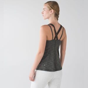 NEW Lululemon Run For Gold Tank Heathered Gator Green / Deep Camo